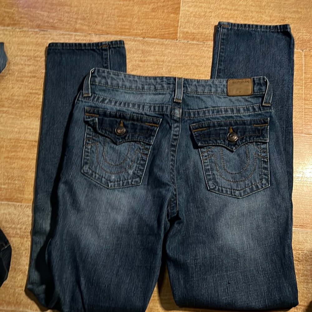 Mens/boys size 20 true religion distressed denim jeans 29x30